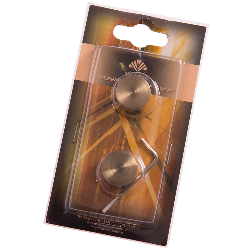 Capat galerie metal forjat, dop, 16 mm, auriu antic, 2 buc