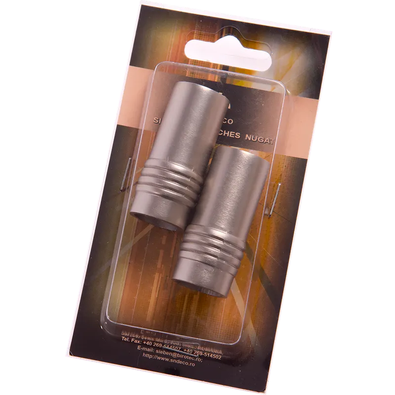Set 2 capete pentru galerie metal forjat, Celtex, inox, diametru 16 mm