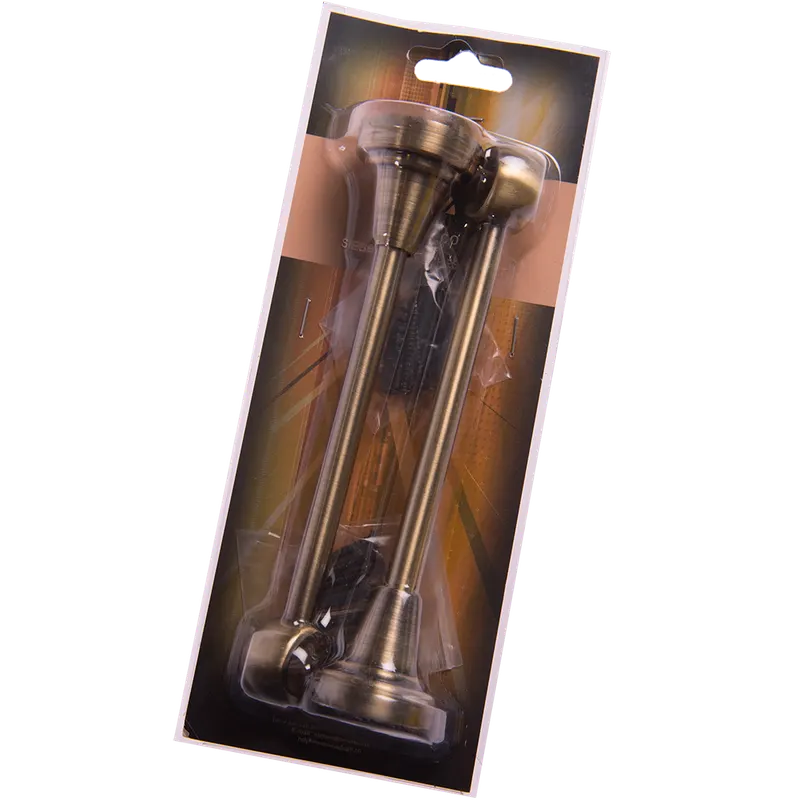 Consola galerie fier forjat, simpla, cu suport, deschisa, 16 mm, auriu, set 2 buc