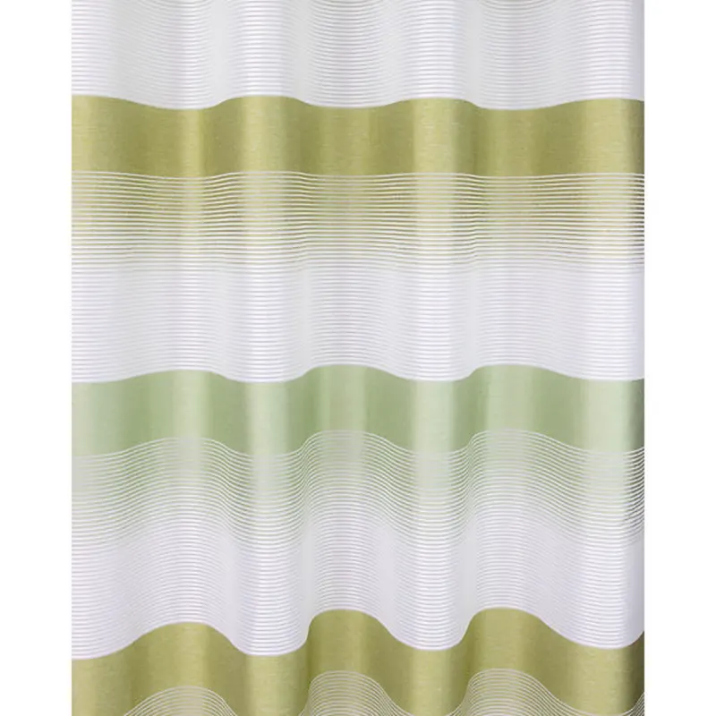 Perdea Ösenschal 2421, alb/verde/bej, poliester, 140 x 245 cm