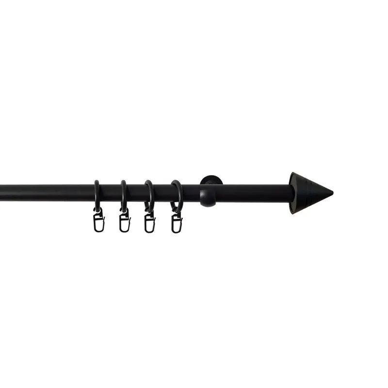 Galerie metalica simpla Como, negru, D 20 mm, 160 cm