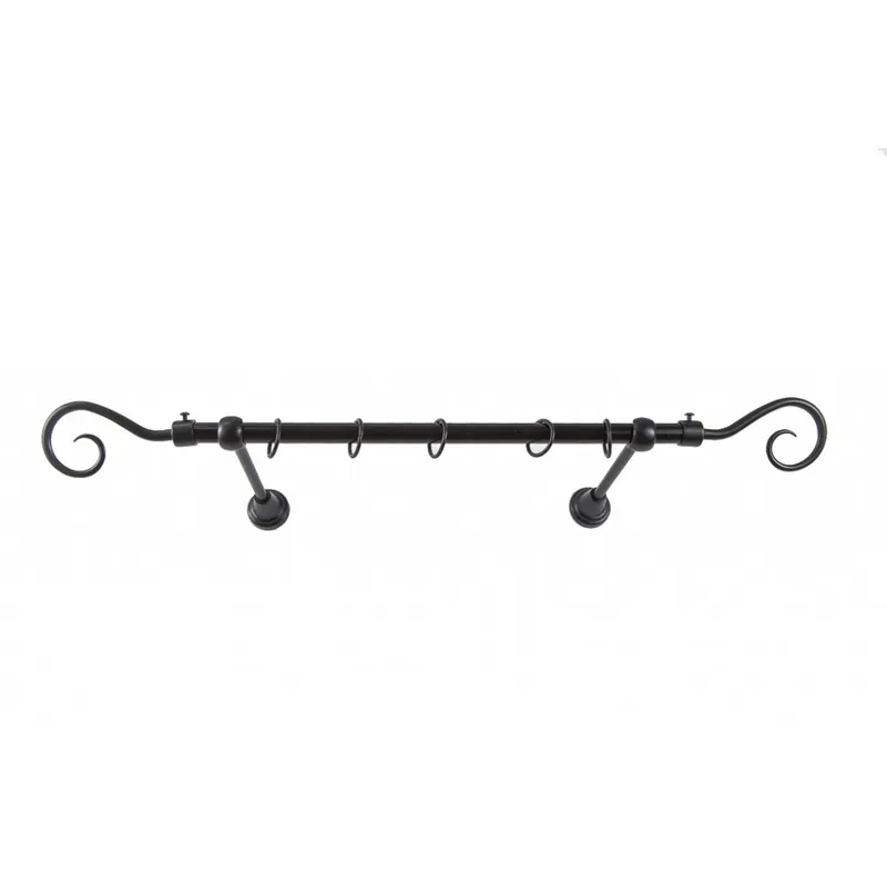 Galerie metalica fier forjat, negru, diametru 20 mm, 200 cm