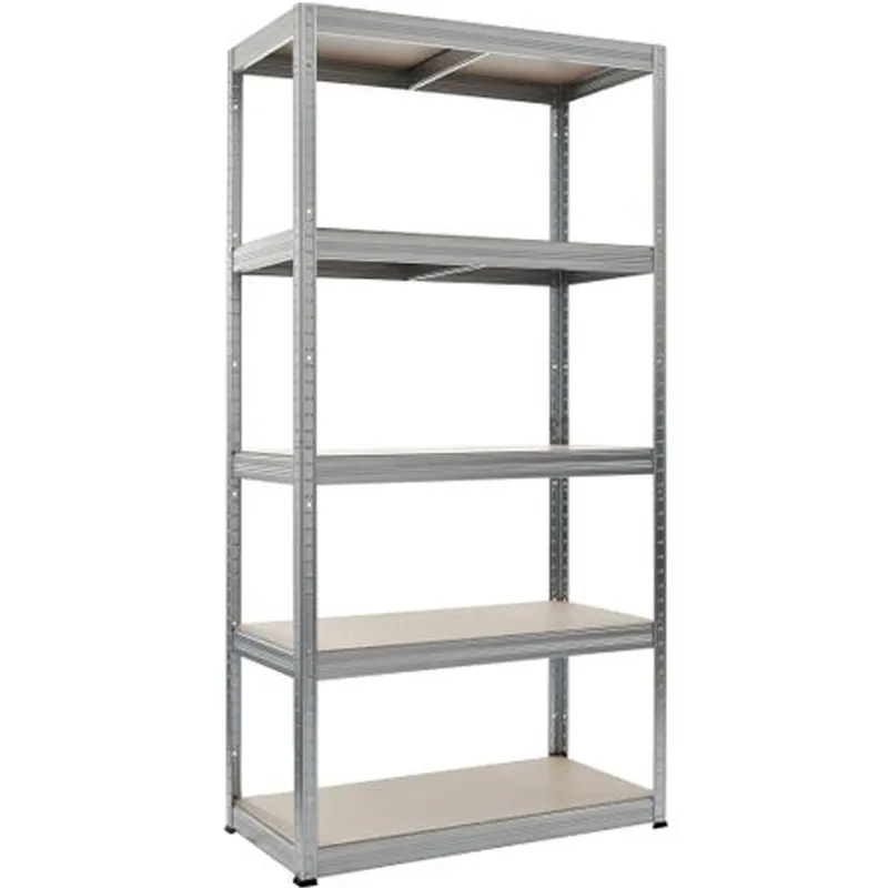 Raft metalic cu 5 polite din MDF, 350 kg, 180 x 90 x 45 cm