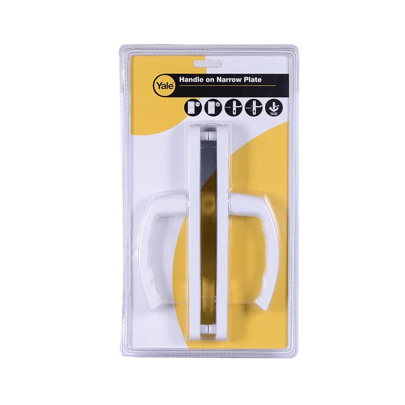 Maner pentru usi PVC cu sild, 3 puncte fixare, alb, 92 mm