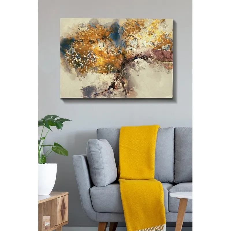 Tablou Canvas Copac in Ilusion, Multicolor, 100x70 cm - Multicolor