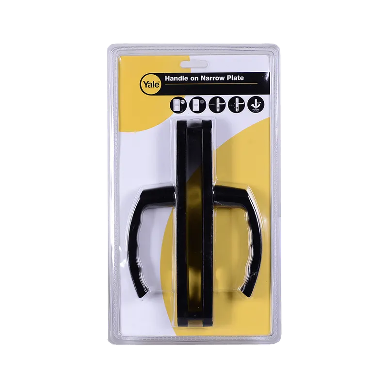 Maner usa PVC cu sild, pentru cilindru, negru, 92 mm