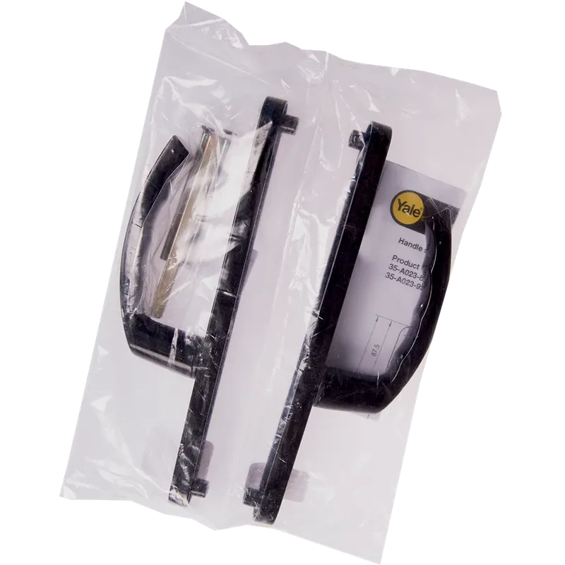 Maner pentru usa PVC cu sild, 2 puncte fixare, negru, 85 mm