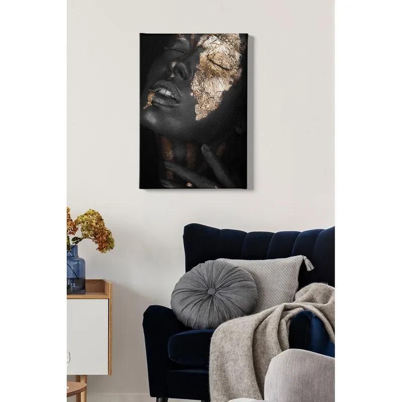 Tablou Canvas African Lady, Multicolor, 70x50 cm - Multicolor