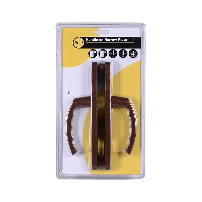 Maner usa PVC cu sild, pentru cilindru, maro, 92 mm