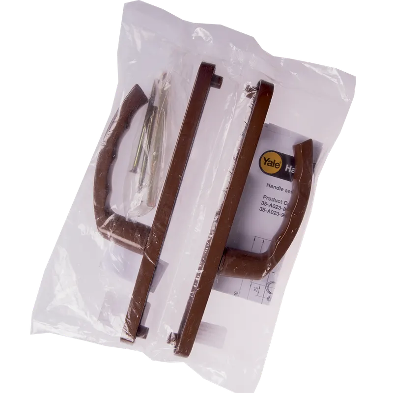 Maner pentru usa PVC cu sild, pentru cilindru, maro, 85 mm
