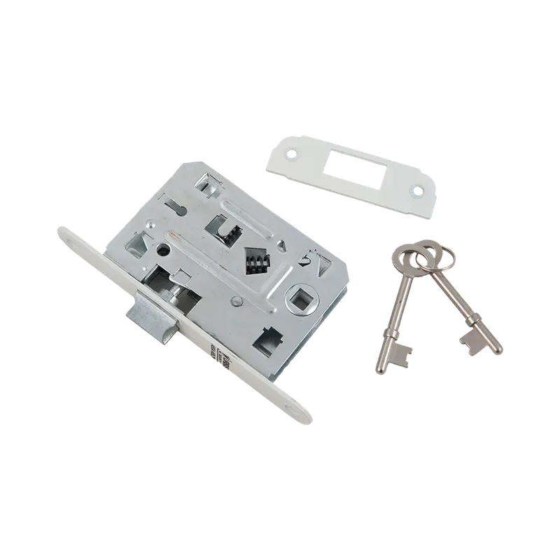 Broasca ingropata cu cheie Yale, otel, alb, 43 x 72 mm