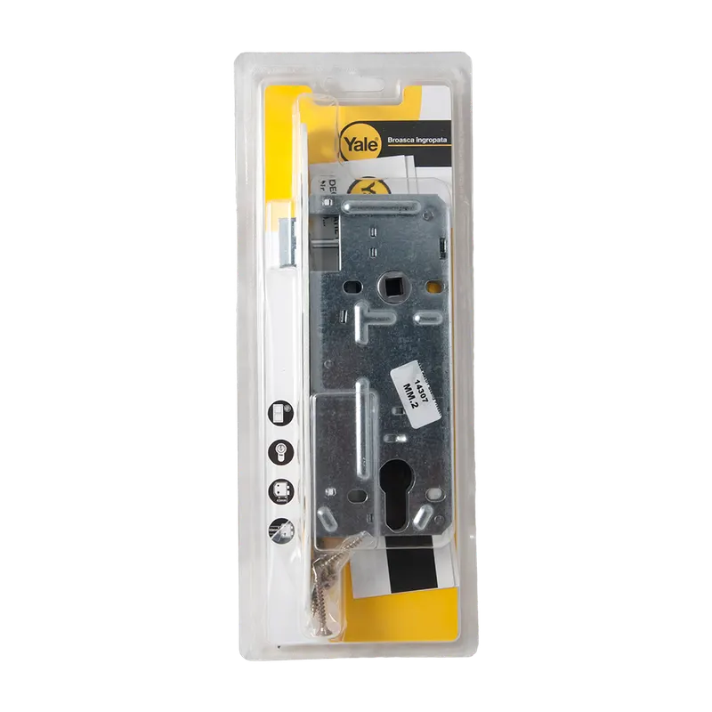 Broasca ingropata cu cheie Yale, otel, alb, 43 x 90 mm