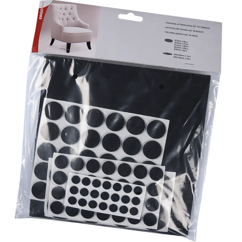 Protectie mobilier, negru, SET 98 bucati
