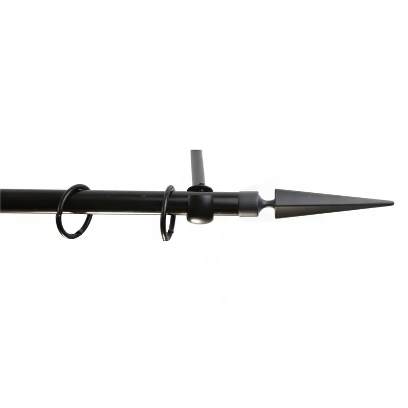 Galerie metalica cu capat sulita, diametru 16 mm, negru-auriu, 160 cm