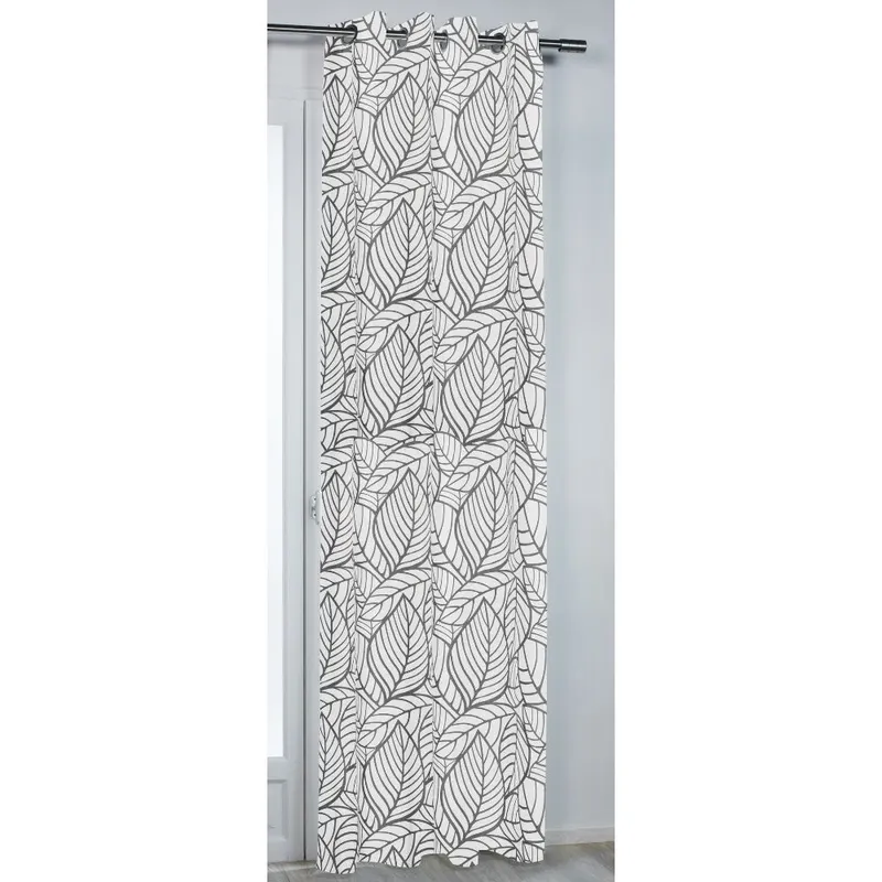 Draperie Pierre Rocle Teck, 100% poliester, gri, l 140 cm, H 260 cm