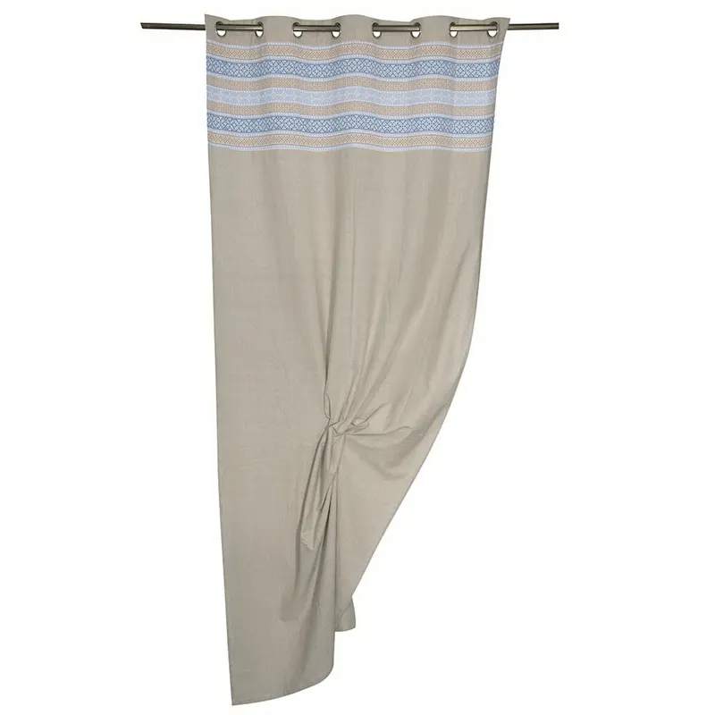 Draperie Mosaik, 100% bumbac, bej/bleu, 135x260cm