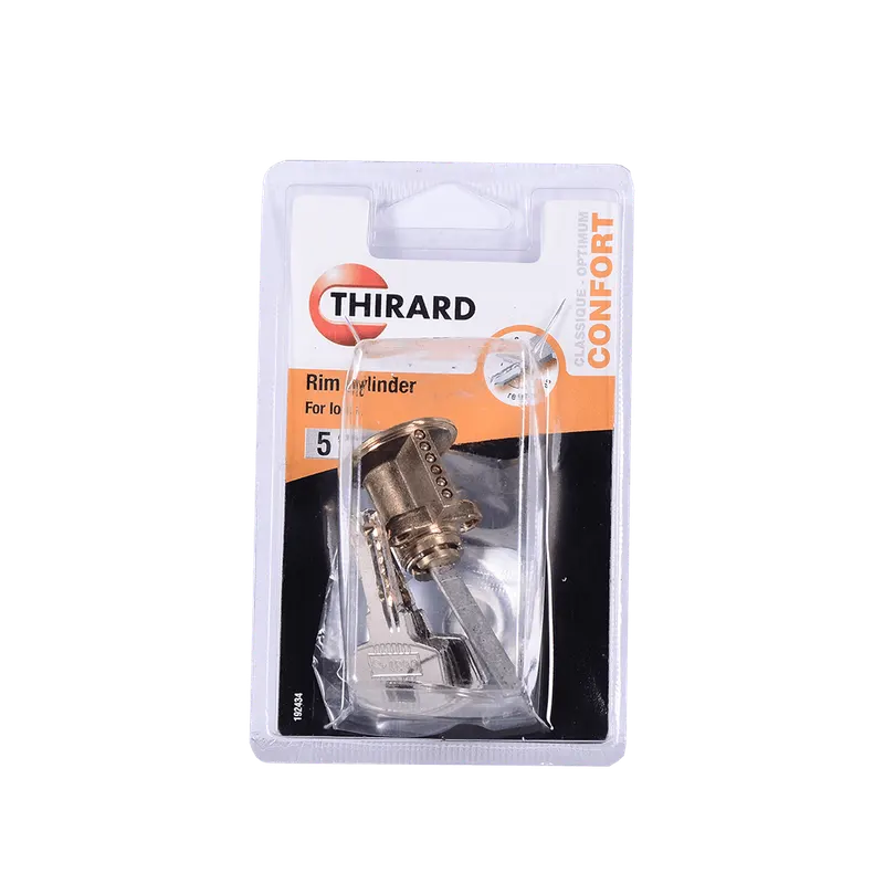 Cilindru pentru broasca aplicata, Thirard RIM, alama, 4 chei reversibile