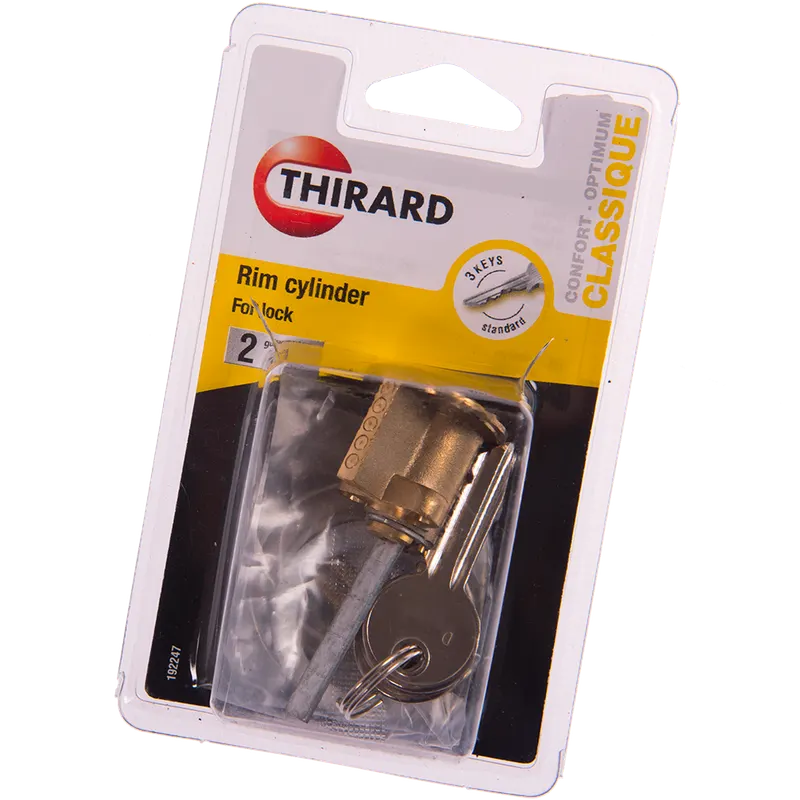 Cilindru pentru broasca aplicata, Thirard RIM, alama, 3 chei