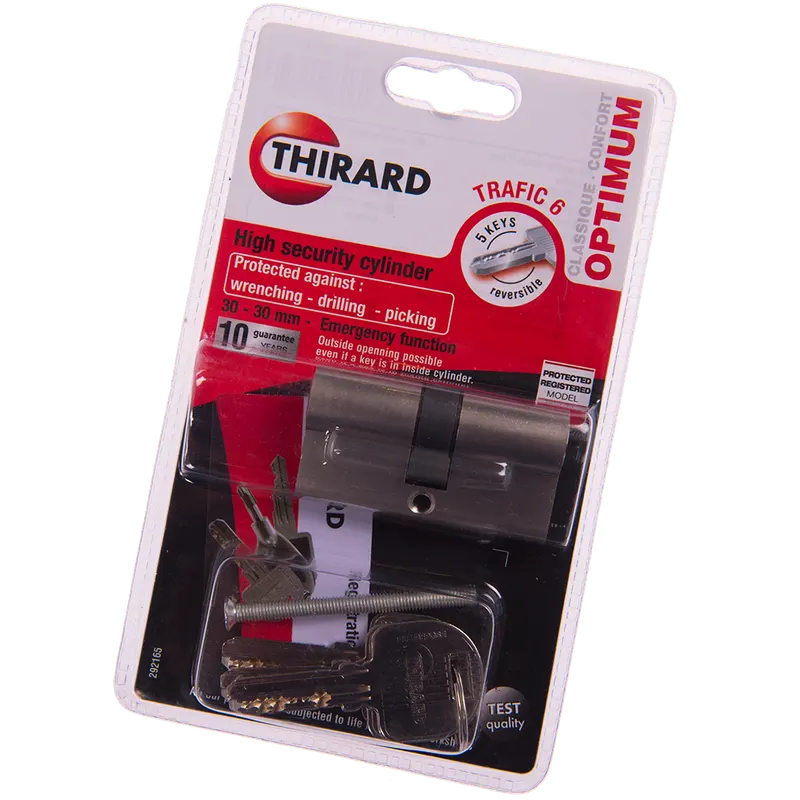 Cilindru Thirard Trafic6 , alama, 30 x 30 mm, 5 chei nichelate