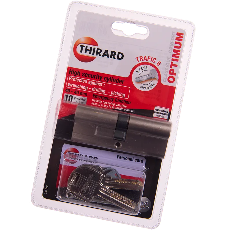 Cilindru Thirard Trafic6, alama, 40 x 40 mm, 5 chei nichelate