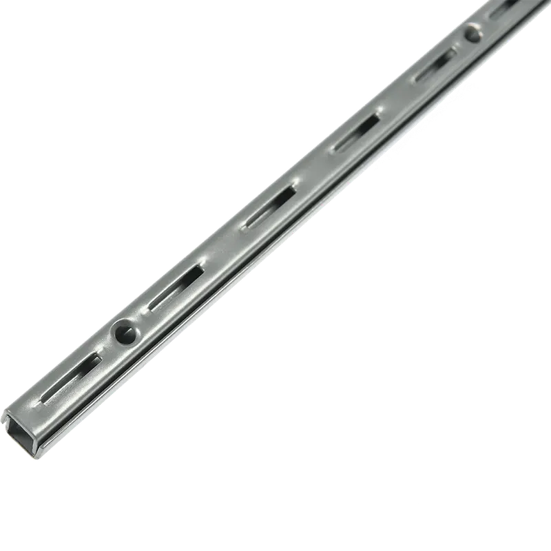 Vergea verticala, gri, H: 1500 mm, un rand de gauri