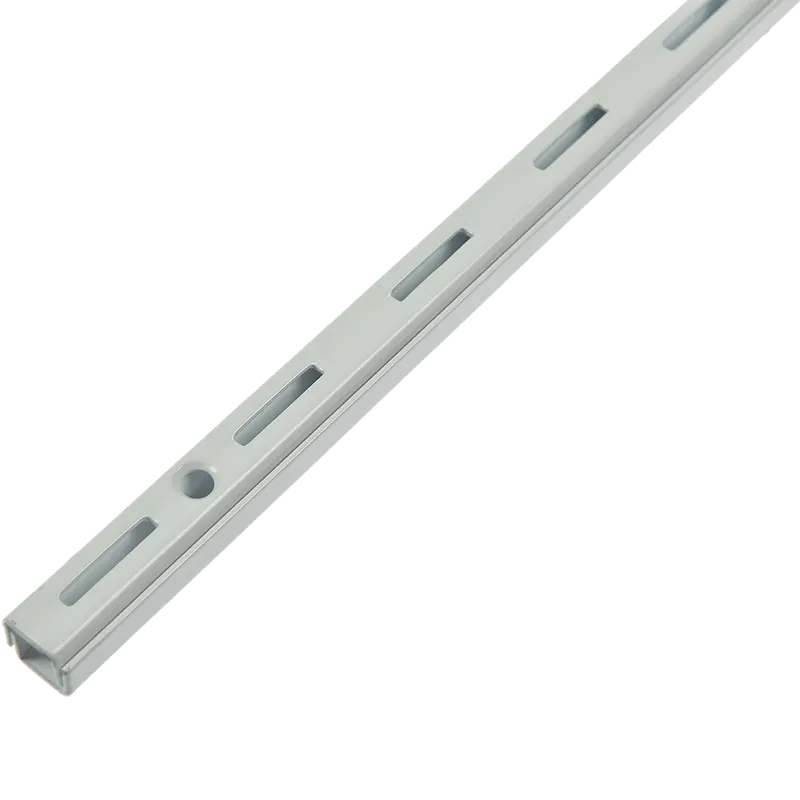 Vergea verticala, alb, H: 1500 mm, un rand de gauri