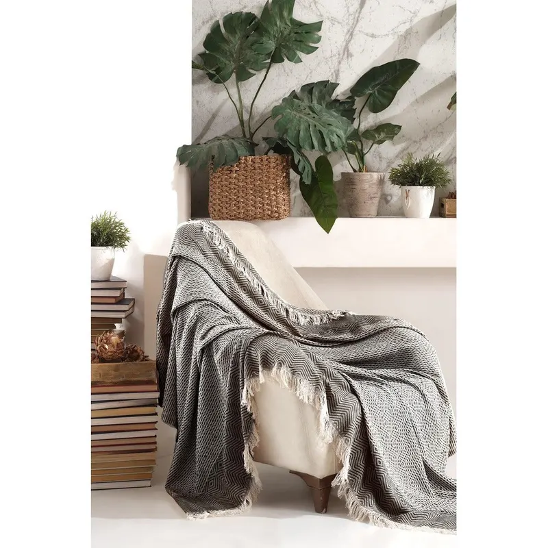Patura Chenille, Negru, 210x170 cm - Negru