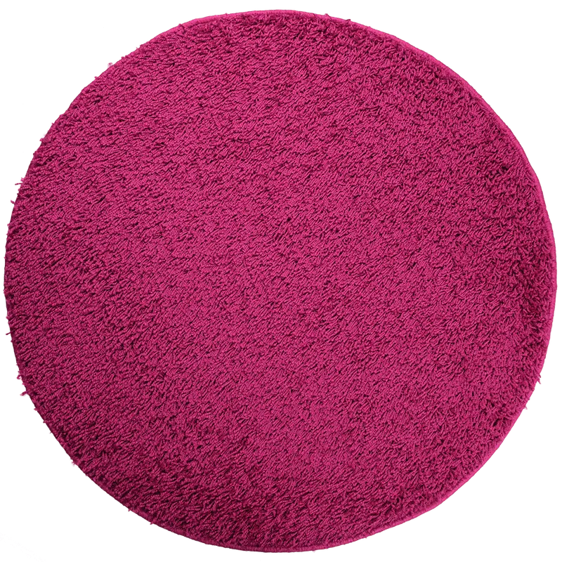 Covor rotund Mistral, 100% polipropilena friese, model modern roz, 133 cm