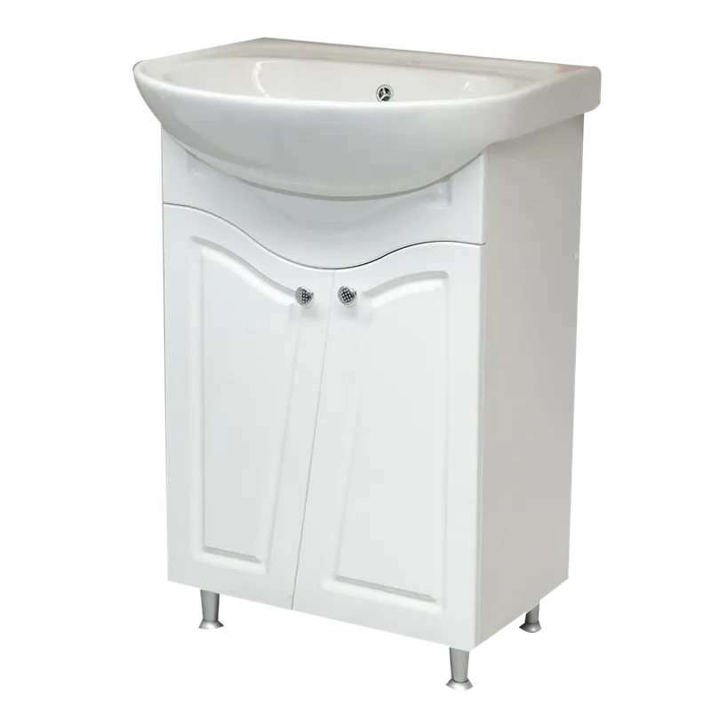 Baza cu lavoar Sanitop Victoria, MDF-PAL, alb, 58 x 31 x 81 cm