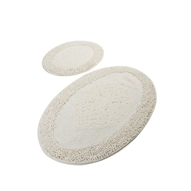 Set Covor de baie (2 bucăți), Bej, 50x60 cm - Multicolor