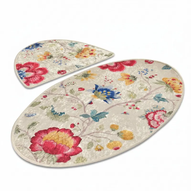 Set Covor de baie (2 bucăți), Multicolor, 50x60 cm - Multicolor