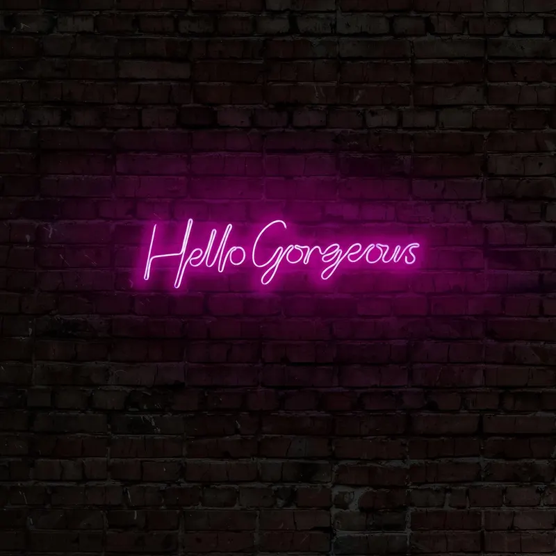 Aplica de Perete Neon Hello Gorgeous (diverse dimensiuni) - Roz