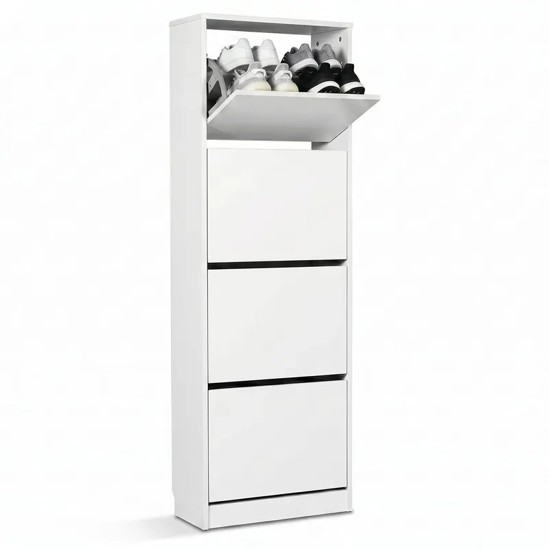 Pantofar SHC-340-BB-1 Home Collection® Compact XL, 16 Perechi, 4 Compartimente, Alb - Natur, 51x157x26 cm - Alb