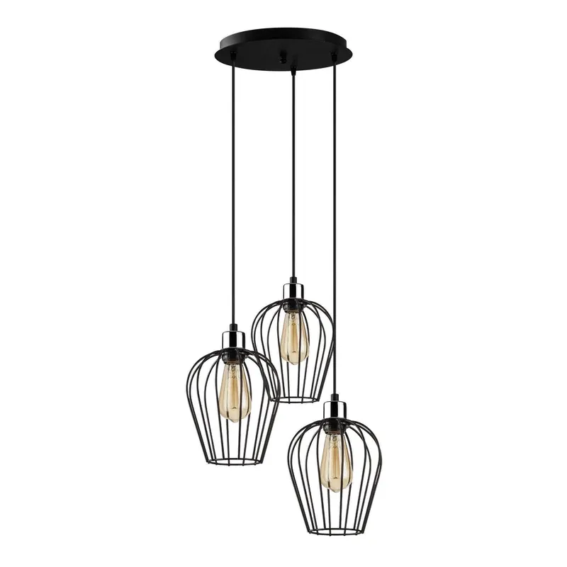 Lustra Sivir 06, Negru, 41x41x115 cm - Negru