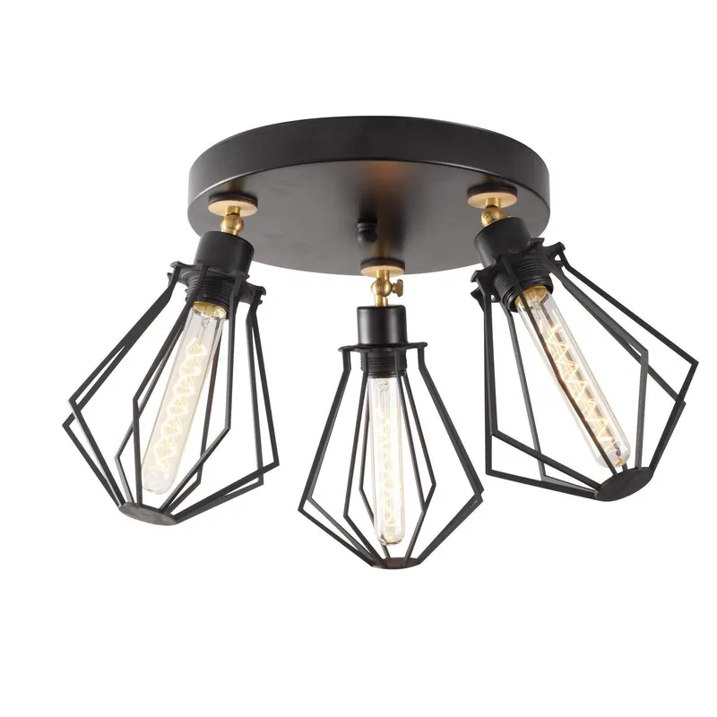 Lustra Zolva, Negru, 56x56x31 cm - Negru
