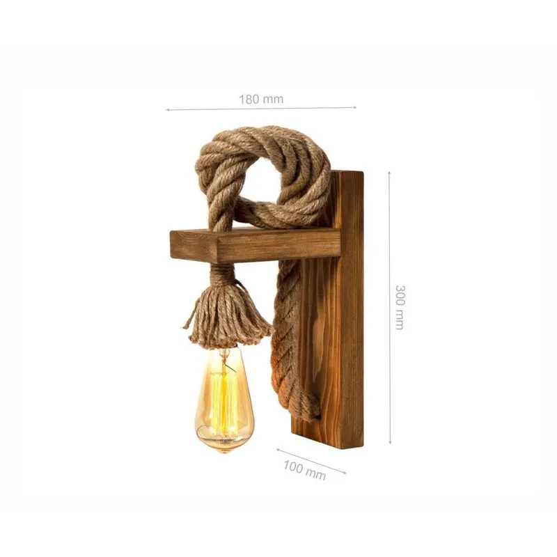 Aplica de perete Exolamp, Maro - Auriu, 10x18x30 cm - Natur