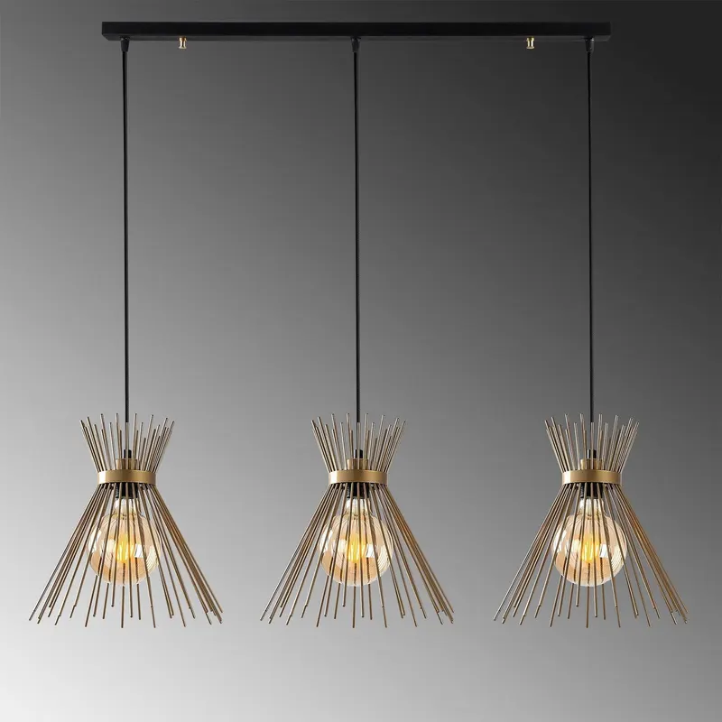 Lustra Arklight 03, Negru, 34x34x129 cm - Negru