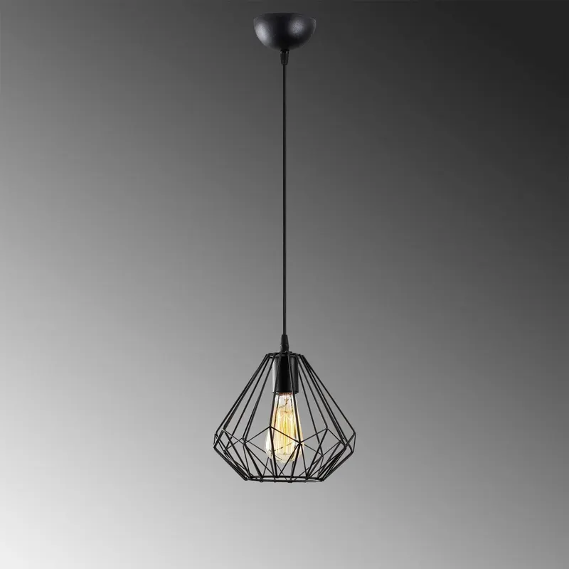 Lustra Fumelamp, Negru, 23x23x117 cm - Negru