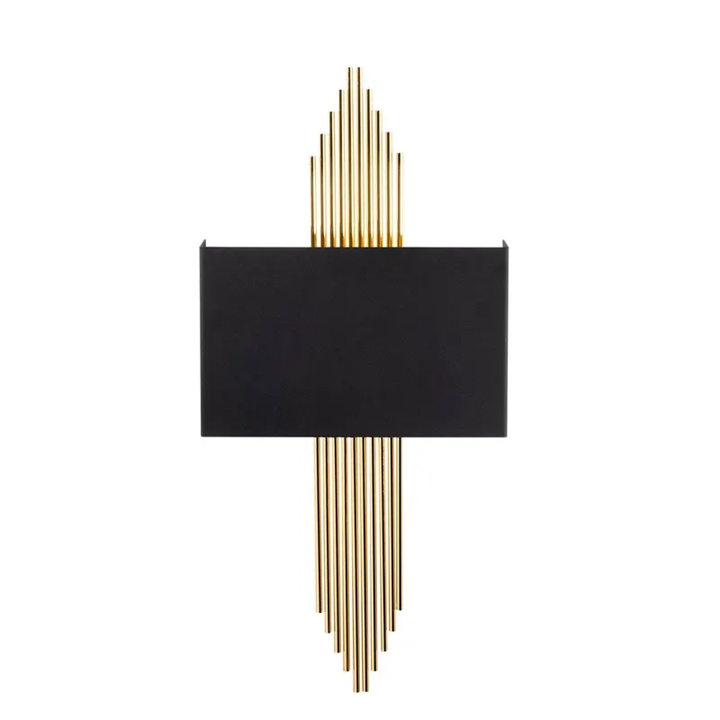 Aplica de perete Wave, Negru - Auriu, 35x10x22 cm - Auriu