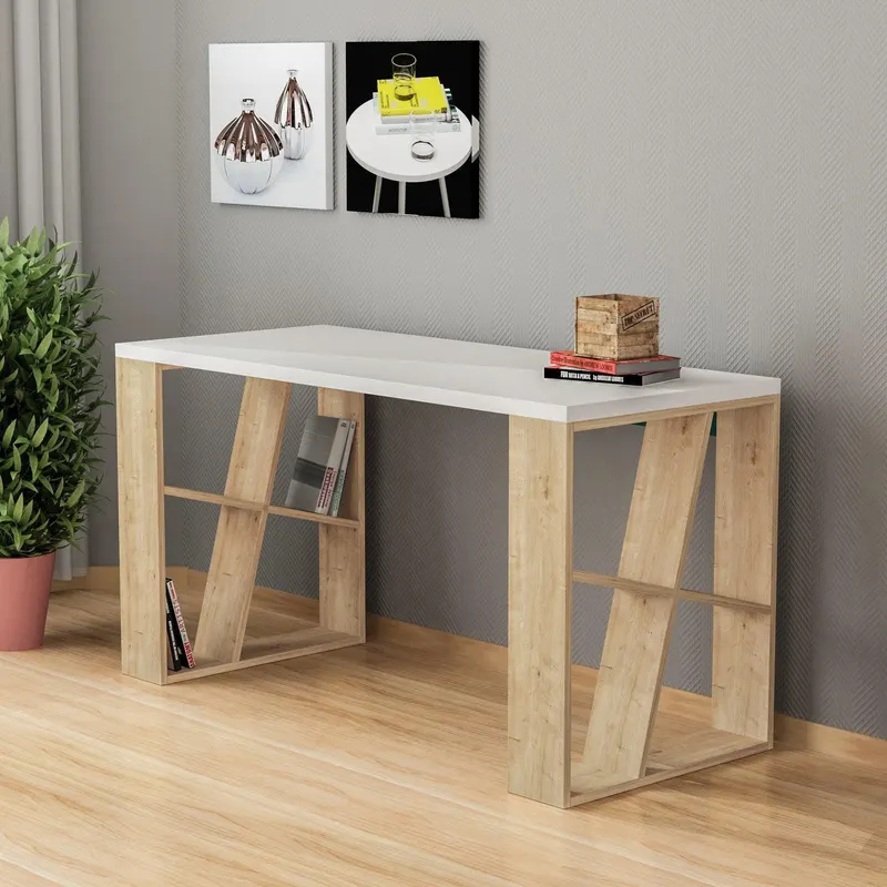 Birou Perla, 140x75x60 cm - Crem
