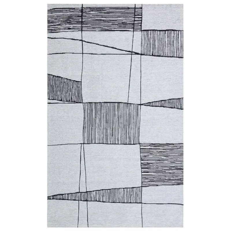 Covor Maze Home Palma, Gri - Negru (diverse dimensiuni), 80x150 cm - 80 x 150 / Gri