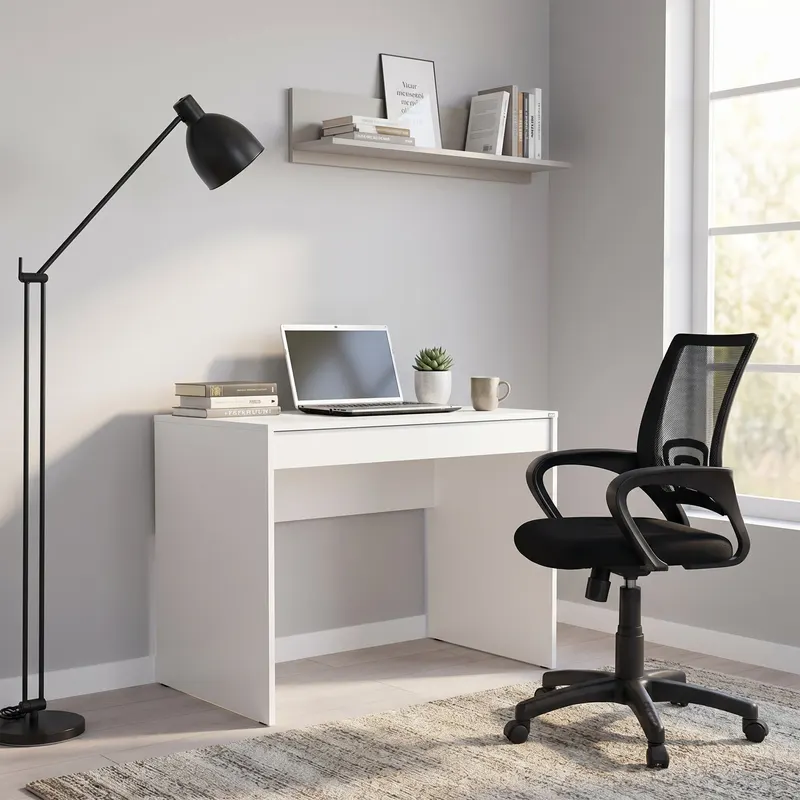 Birou CMS-301-DD-1 Home Collection®, cu sertar, 90x75x55 cm - Alb