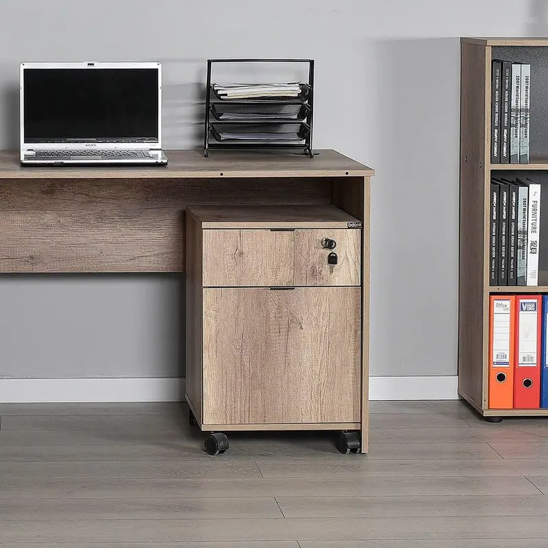 Corp Mobil RKM-311-DD-1 Home Collection® Rio Rollbox, usa, sertar cu cheie, 41x61x45 cm - Natur