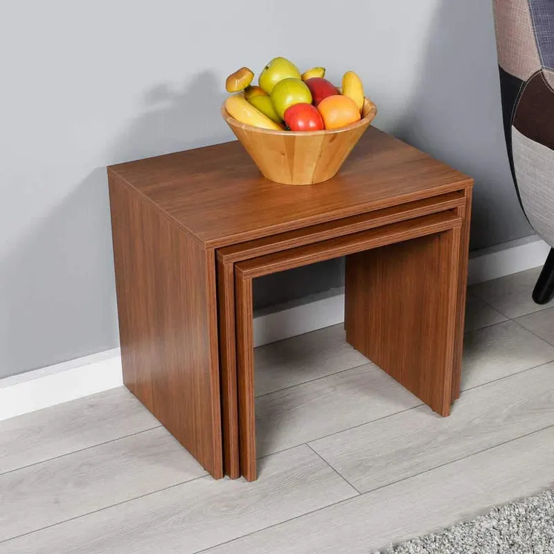 Set 3 Masute Cafea Zigon SHP-103-PP-1 Home Collection®, 55x47x40 cm - Maro