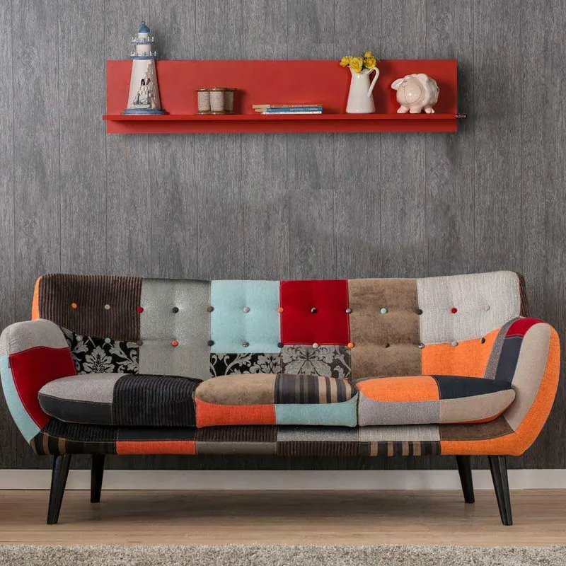 Raft de perete RAF-11-PP-1 Home Collection® Optimal, 120x25x20 cm - Rosu