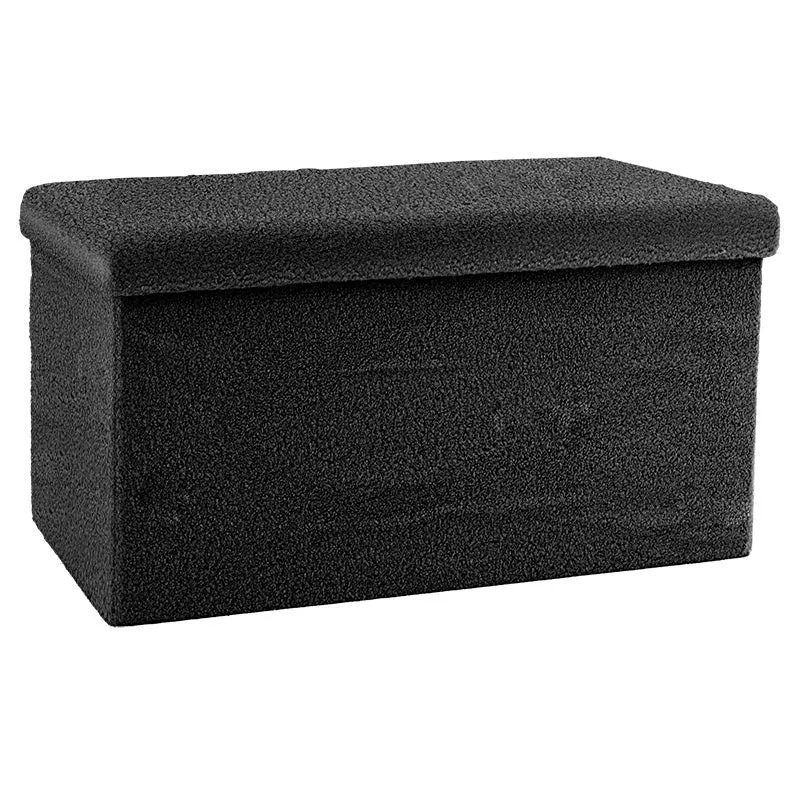 Taburet Forward cu depozitare, textil , gri - bej, 76x38x37 cm - Antracit