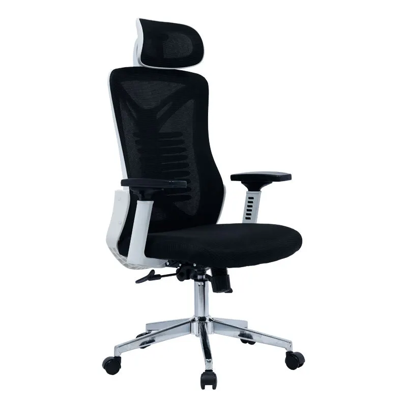 Scaun de birou manager Andrew plasa negru 61 x 65 x 117 cm - Alb