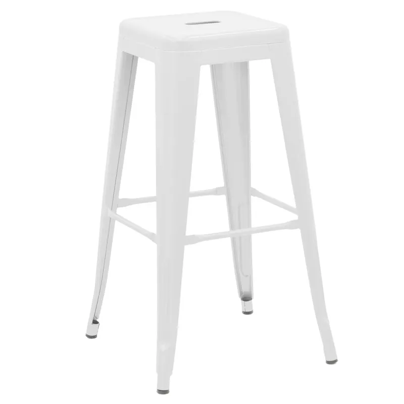 Scaun de bar Utopia metal 42x42x76cm - Alb