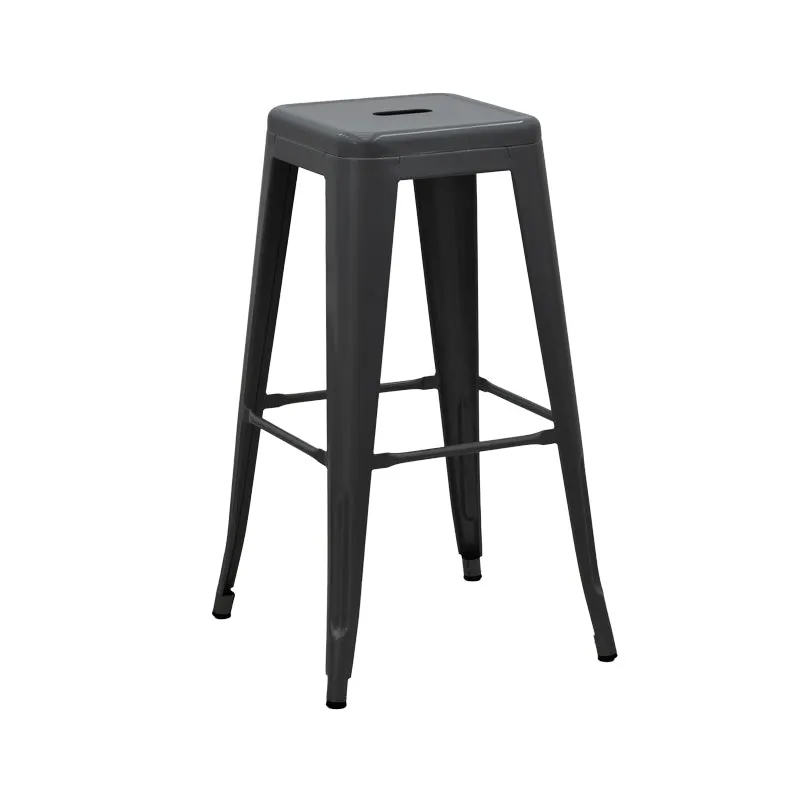 Scaun de bar Utopia metal 42x42x76cm - Negru