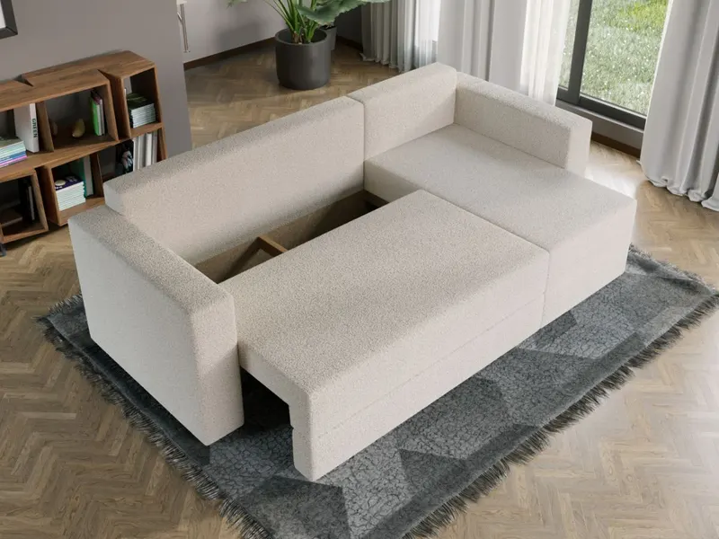 Coltar Extensibil Alfa plusat aspect lana alba — imaginea 3